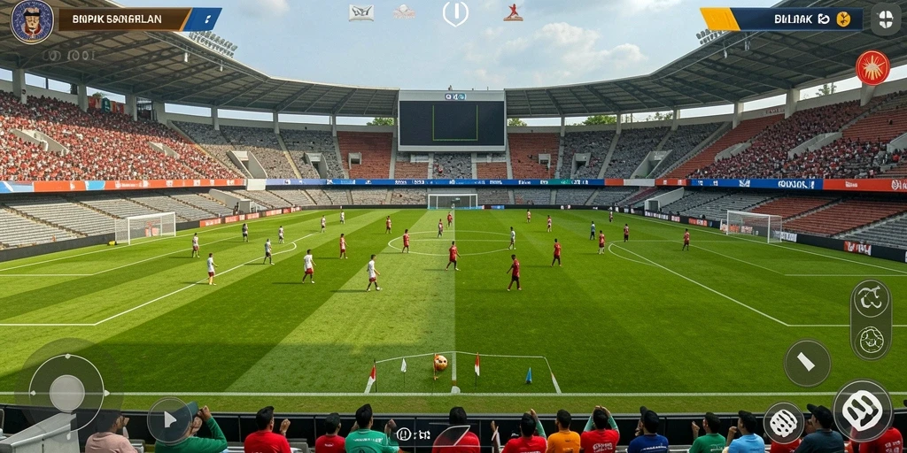 Pemandangan game yang memukau saat bermain.